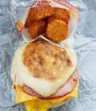 Braum's English Muffin, Ham, Egg & Cheese – Combo