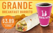 Braum’s Grande Burrito – Combo