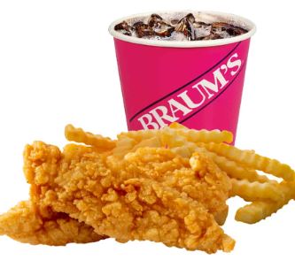 Braum's Kid’s Meal With Chicken Strips